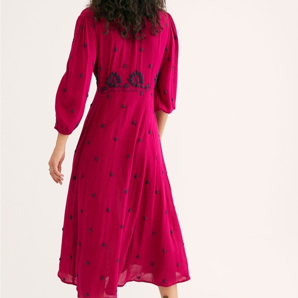 Free people embroidered fable midi dress - Picture 2 of 2